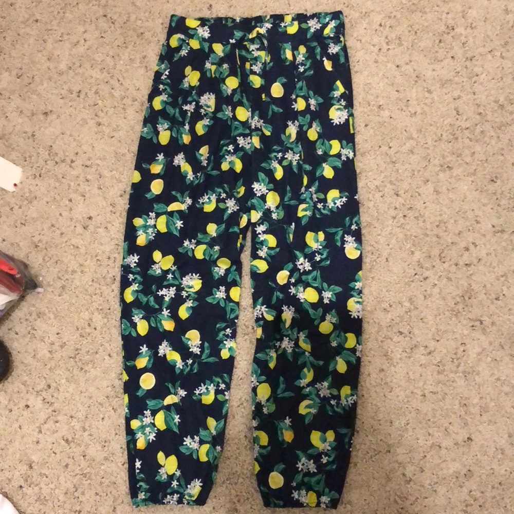 Zara lemon printed girls pants